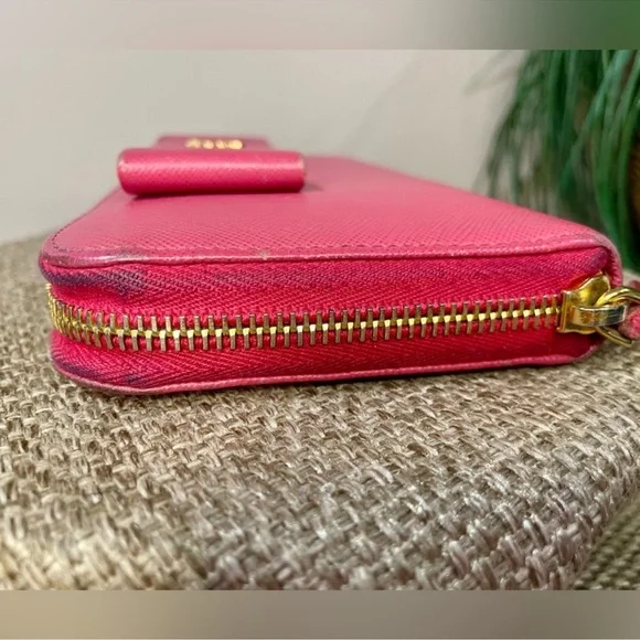 Prada Bow Pink Zip Around Long Wallet Wallet with Bow Accent and Gold
Hardware - Picture 10 of 14